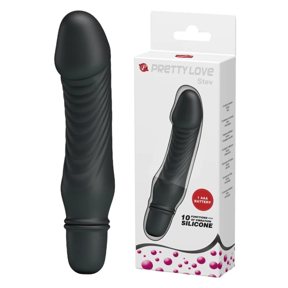 #3620 - Titreşim Özellikli Vibratör Siyah 13.5 cm Pretty Love