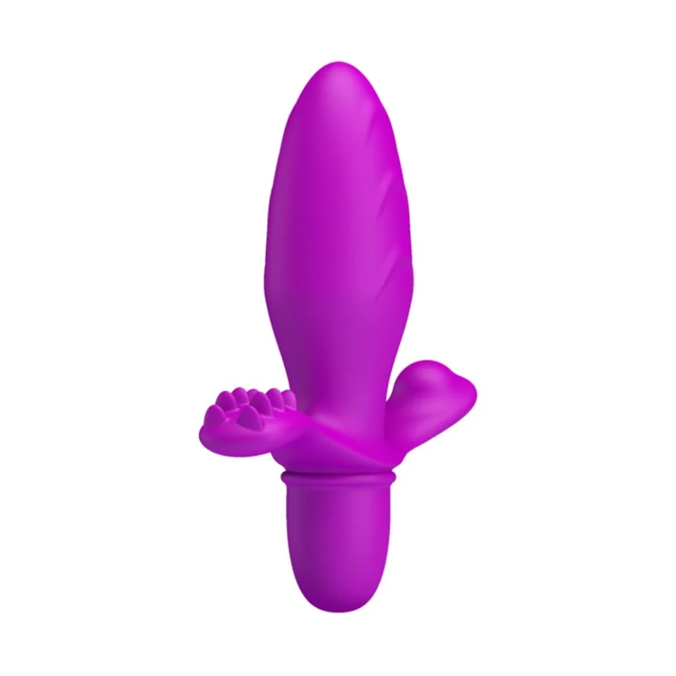 #3664 - Klitoral Uyarıcılı Titreşimli Anal Plug