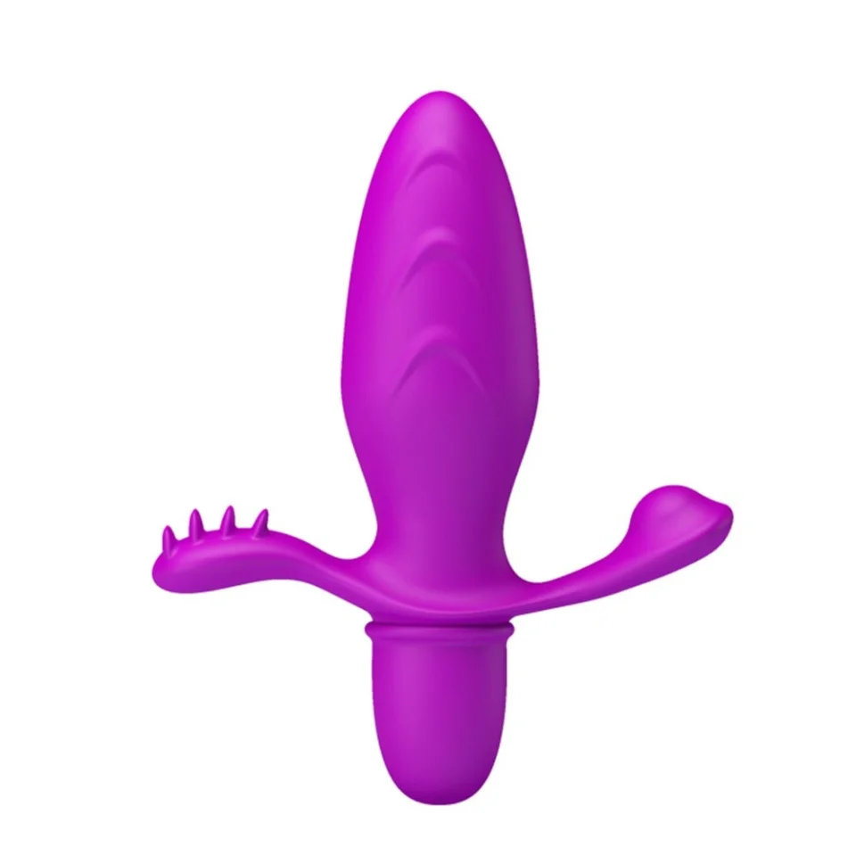 #3667 - Klitoral Uyarıcılı Titreşimli Anal Plug