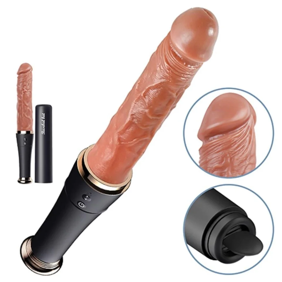 #3730 - 19 cm USB Şarjlı İleri Geri Hareketli Dil Uyarımlı 10 Modlu Vibratör