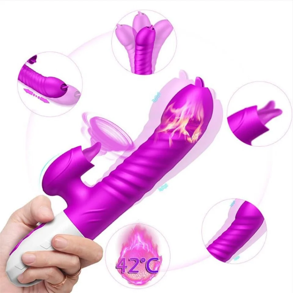 #3740 - USB Şarjlı 7 Dil ve Titreşim Uyarım Fonksiyonlu Isıtmalı Vibratör