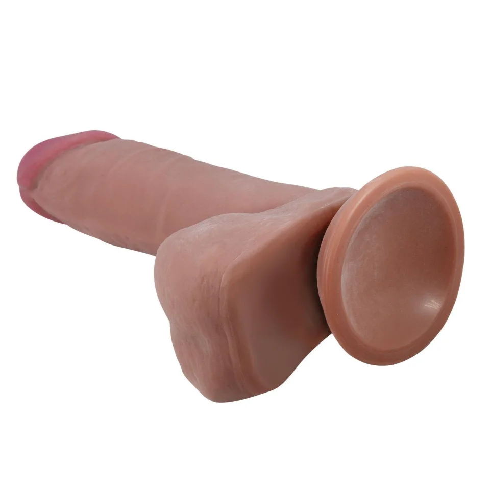 #3849 - Belden Bağlamalı 20,5 cm Çift Katmanlı Gerçekçi Dildo Penis