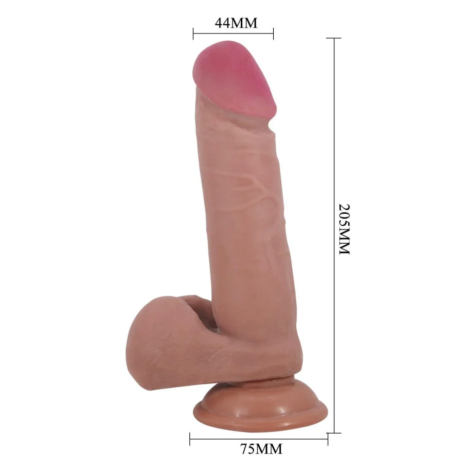 #3852 - Belden Bağlamalı 20,5 cm Çift Katmanlı Gerçekçi Dildo Penis