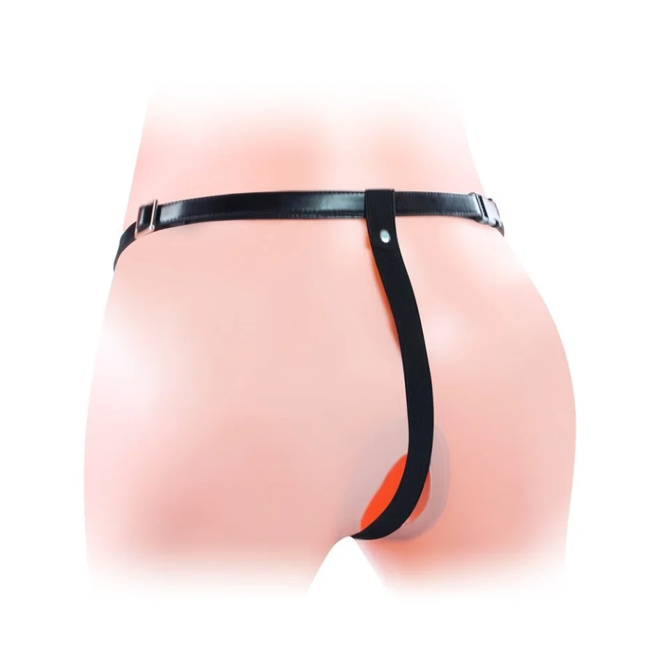 #3874 - 10 Fonksiyonlu Titreşimli İçi Boş Protez Belden Bağlamalı 16cm Strapon