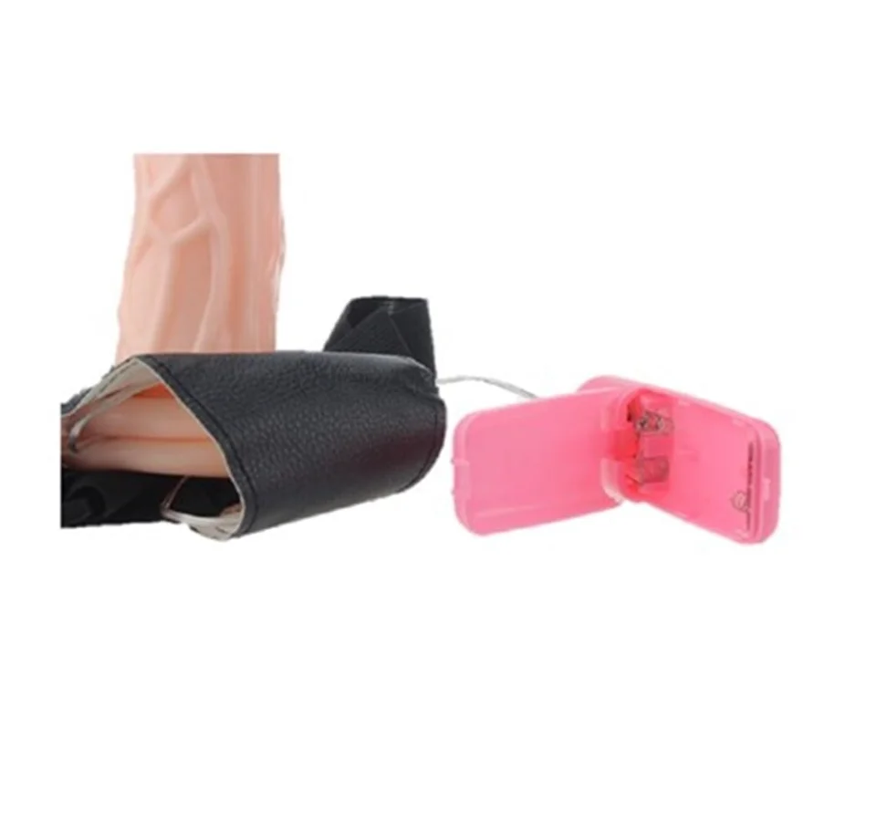 #3941 - 18 cm Belden Bağlamalı İçi Boş Titreşimli Protez Penis