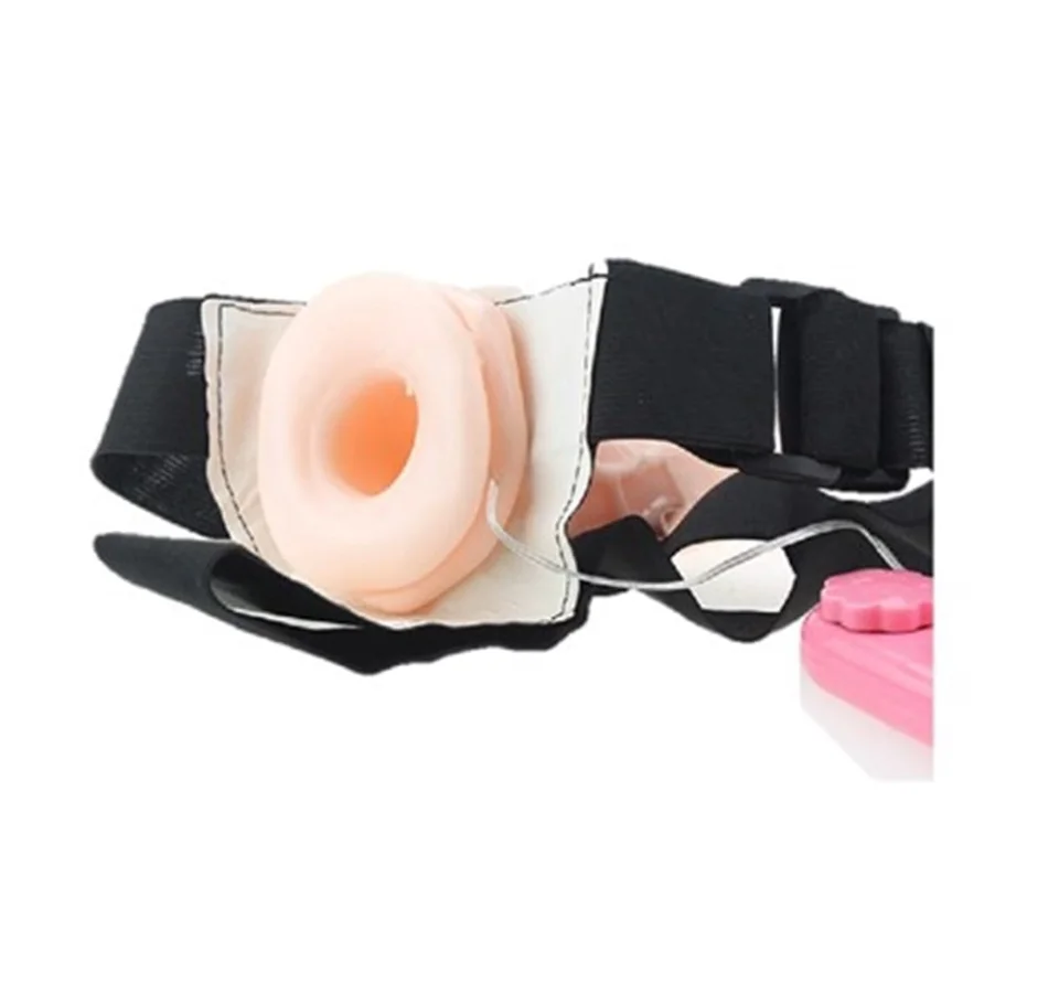#3942 - 18 cm Belden Bağlamalı İçi Boş Titreşimli Protez Penis