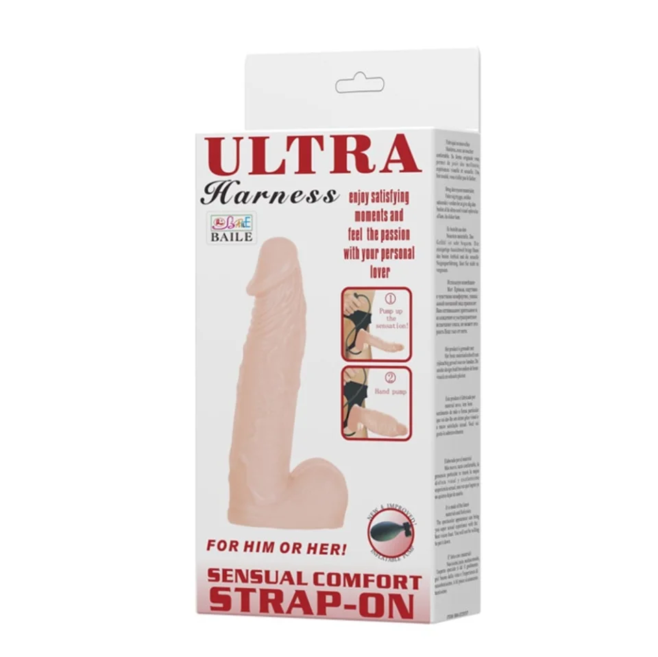 #3963 - 16,5 cm Belden Bağlamalı Şişirilebilir Strapon Penis