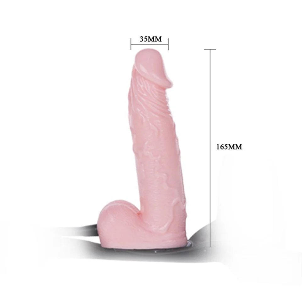 #3965 - 16,5 cm Belden Bağlamalı Şişirilebilir Strapon Penis