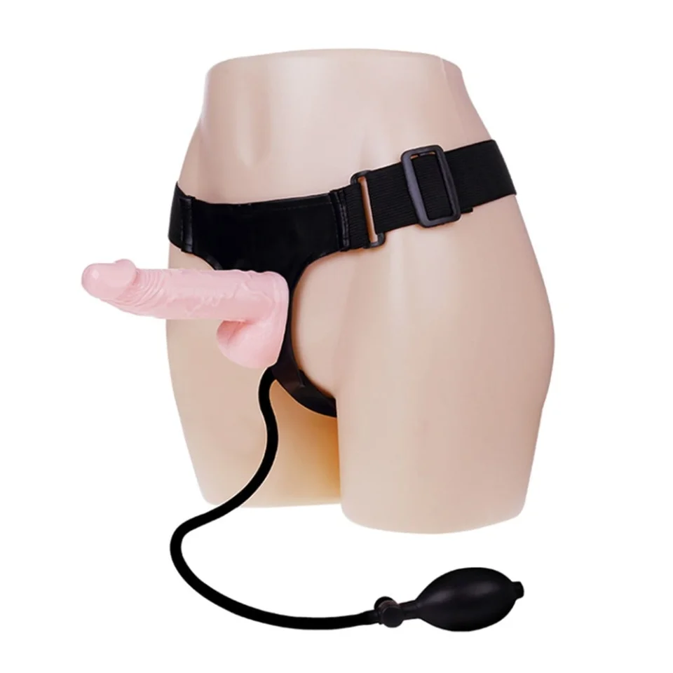 #3968 - 16,5 cm Belden Bağlamalı Şişirilebilir Strapon Penis