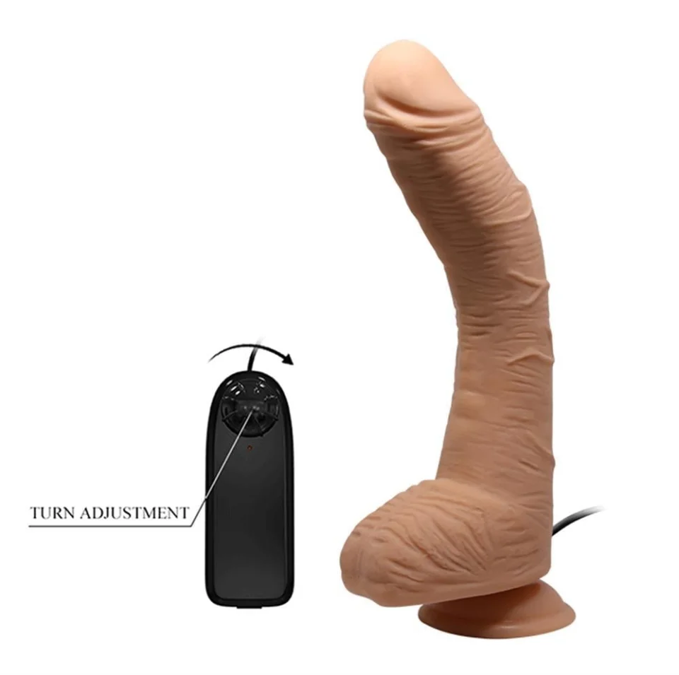 #3970 - Belden Bağlamalı 28 cm Titreşimli Gerçekçi Kalın Dildo Penis - Alex