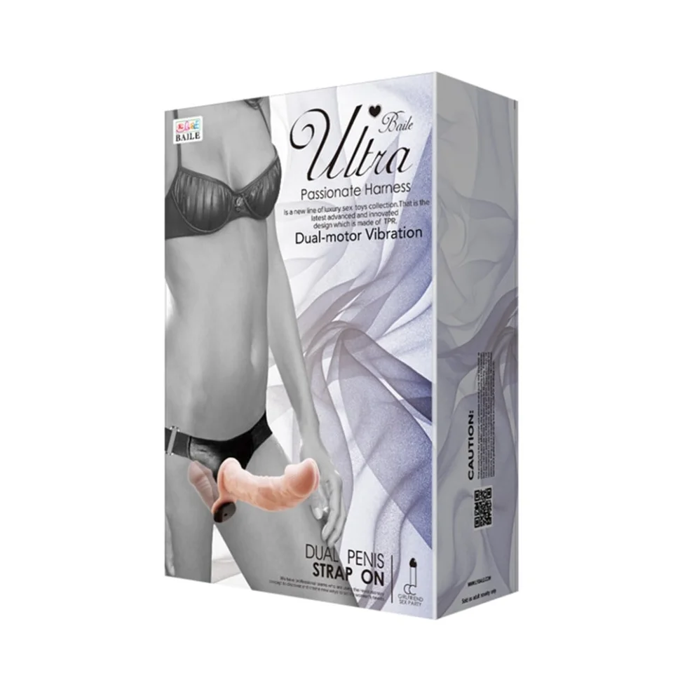 #3976 - 17,5 cm Belden Bağlamalı Çift Taraflı Titreşimli Penis