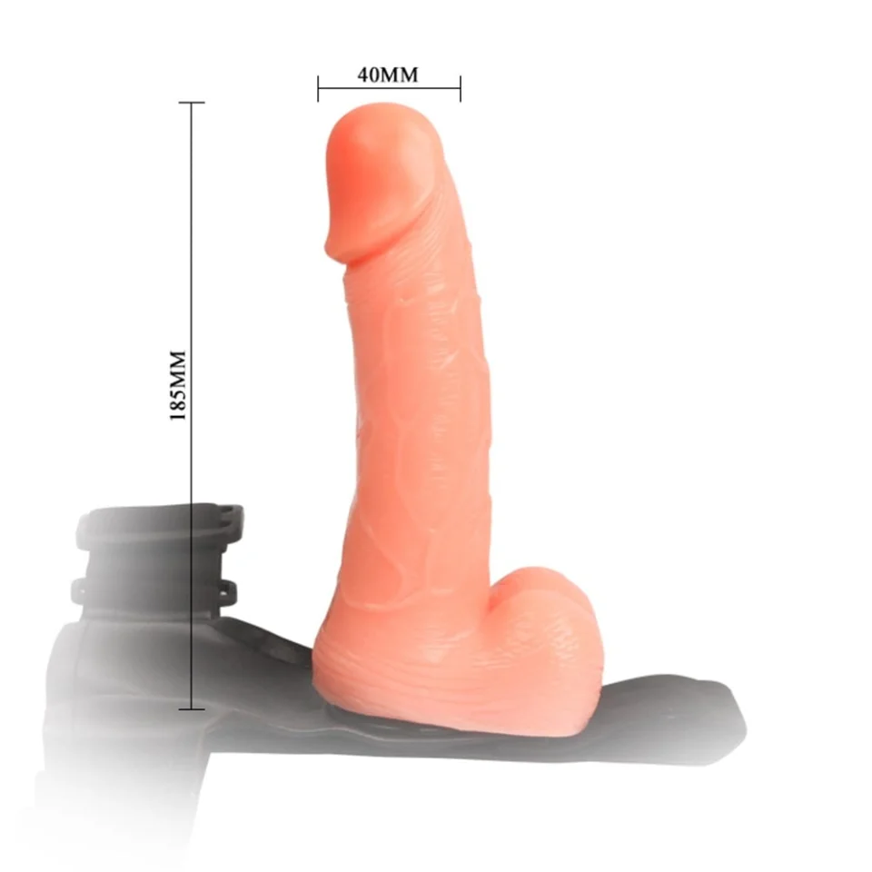 #4025 - 19 cm Testisli Belden Bağlamalı Penis