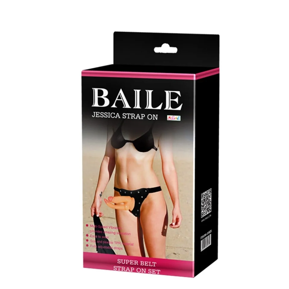 #4039 - Çift Taraflı Realistik Çatal Protez Strapon Titreşimli Vibratör