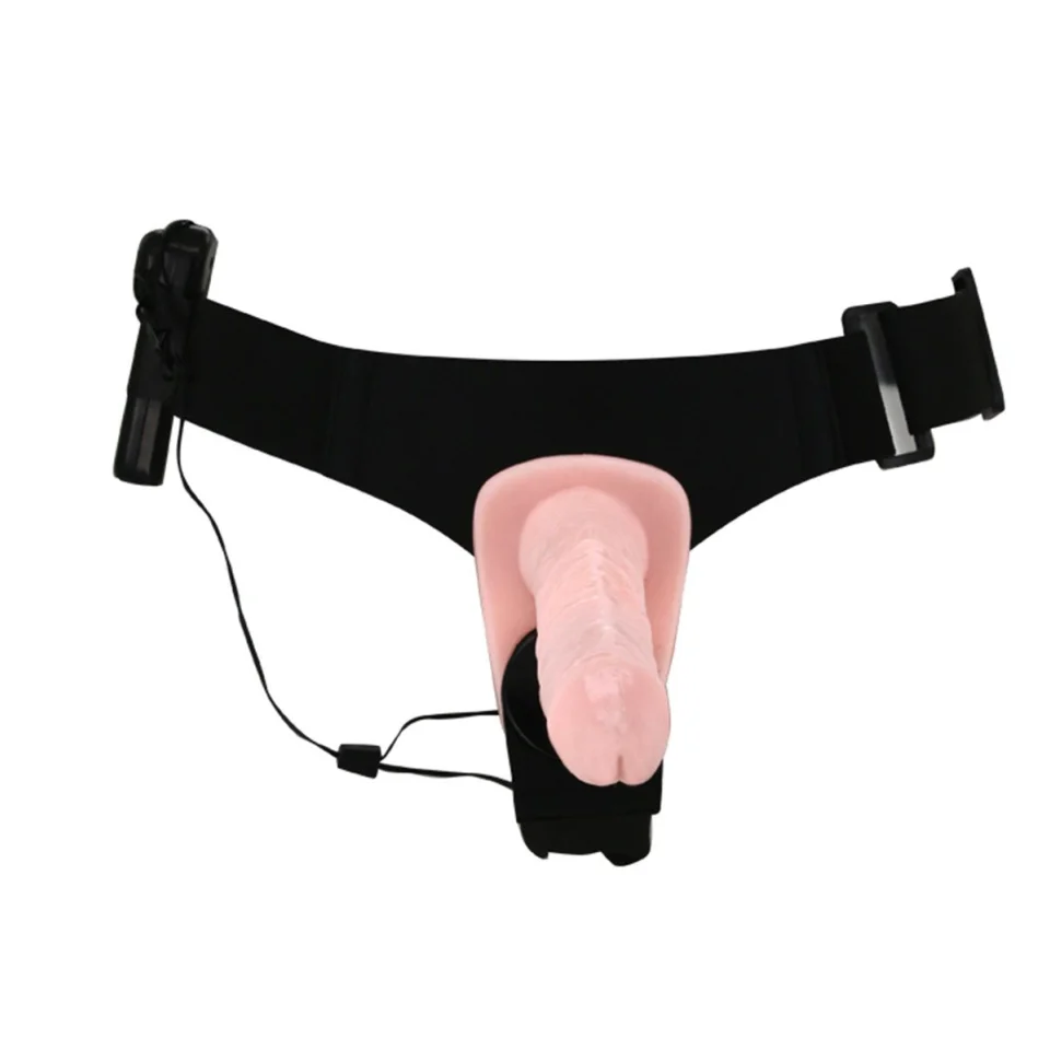 #4150 - Double Belden Bağlamalı Anal Plug ve Realistik Titreşimli Penis