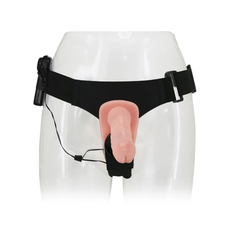 #4151 - Double Belden Bağlamalı Anal Plug ve Realistik Titreşimli Penis
