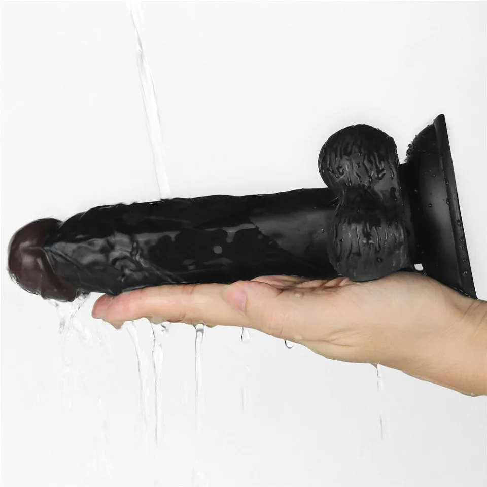 #4243 - 20 cm Belden Bağlamalı İçi Dolu Zenci Strapon Dildo