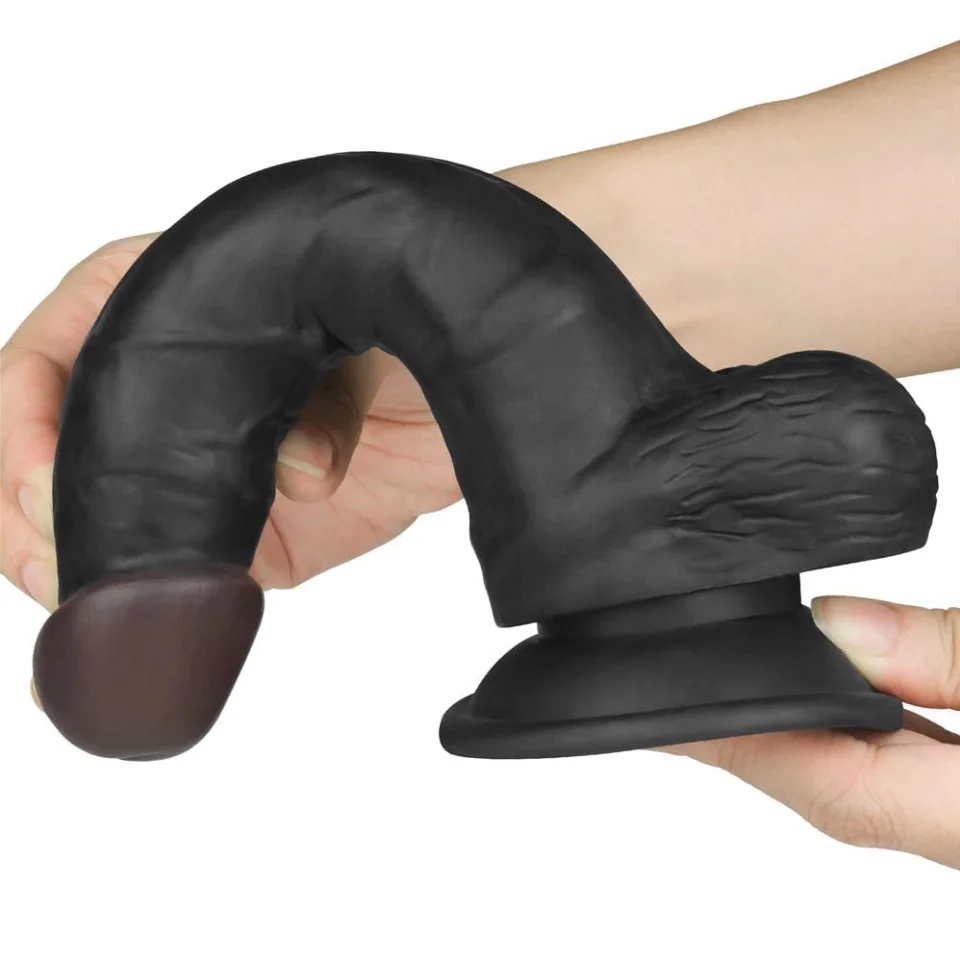#4254 - 20 cm Belden Bağlamalı İçi Dolu Zenci Strapon Dildo