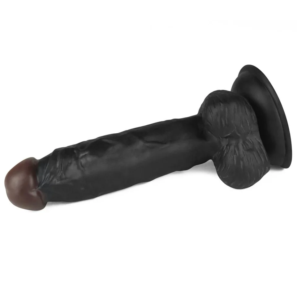 #4256 - 20 cm Belden Bağlamalı İçi Dolu Zenci Strapon Dildo