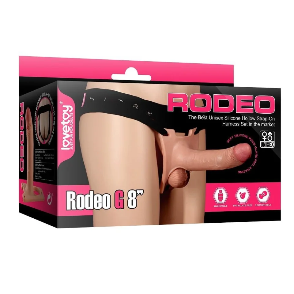 #4263 - 20,3 cm Belden Bağlamalı Oxford İçi Boş Strapon Dildo