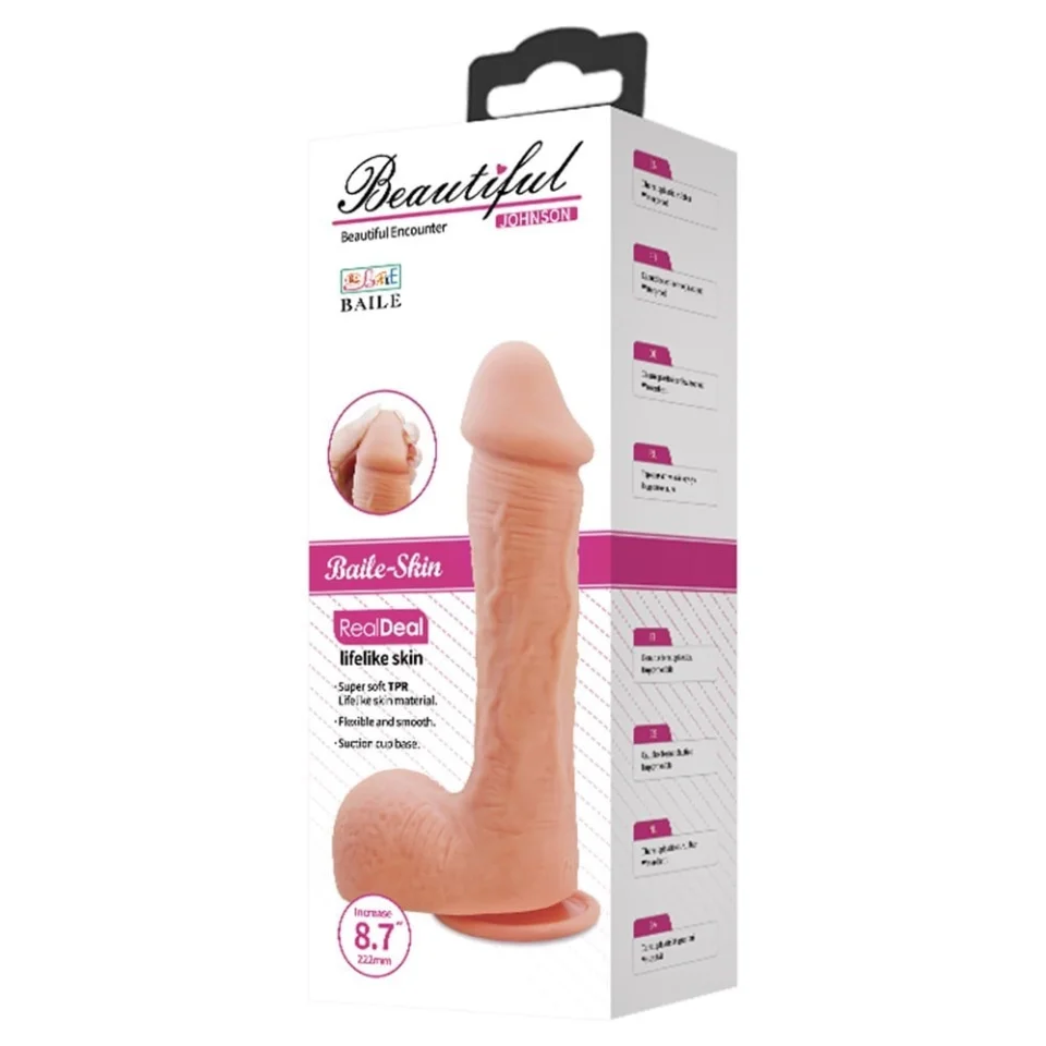 #4272 - 22,2 cm Belden Bağlamalı Realistik Vantuzlu Dildo Penis - Johnson