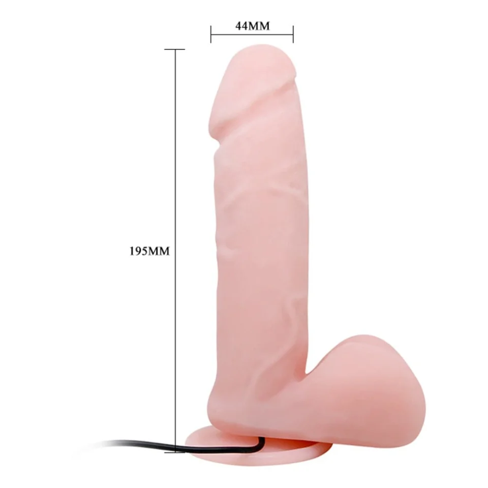 #4293 - 19,5 cm Belden Bağlamalı Titreşimli Vibratör Realistik Penis Dildo