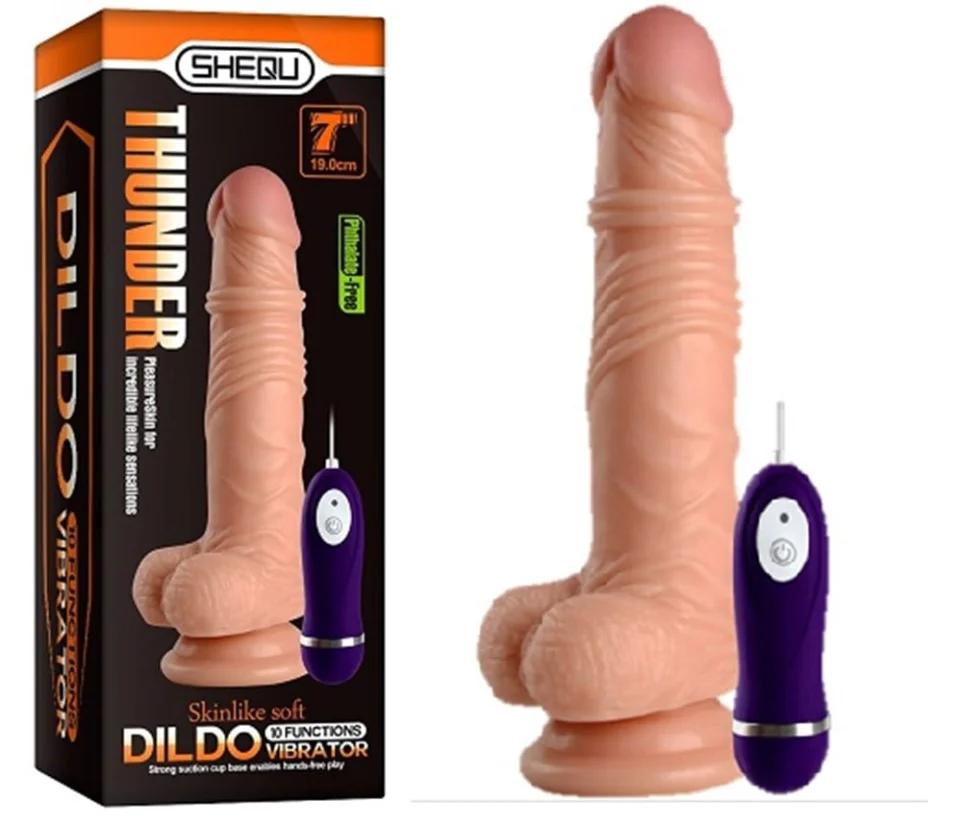 #4332 - 19 cm Belden Bağlamalı Titreşimli Realistik Dildo Penis Set
