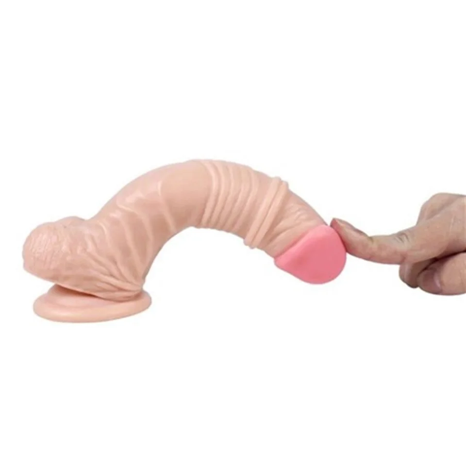#4334 - 19 cm Belden Bağlamalı Titreşimli Realistik Dildo Penis Set