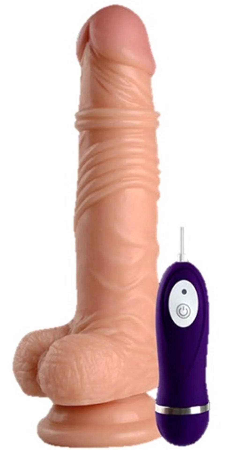 #4336 - 19 cm Belden Bağlamalı Titreşimli Realistik Dildo Penis Set
