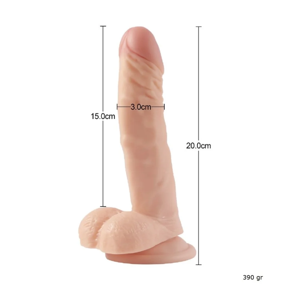 #4346 - 20 cm Belden Bağlamalı Realistik Vantuzlu Dildo Penis