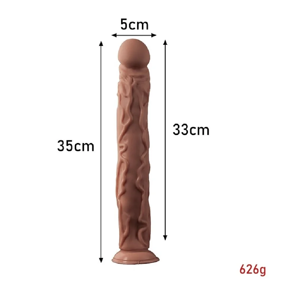 #4439 - 35 cm Belden Bağlamalı Gerçekçi Uzun Kalın Dildo Penis