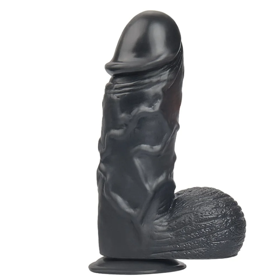 #4459 - 24,5 cm Belden Bağlamalı Vantuzlu Realistik Zenci Penis Dildo