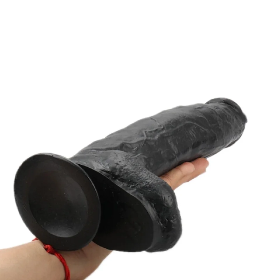 #4461 - 31 cm Belden Bağlamalı Vantuzlu Realistik Zenci Penis Dildo