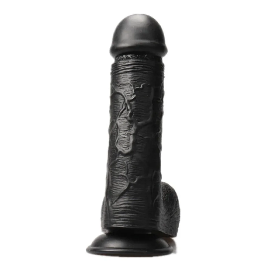 #4472 - Belden Bağlamalı 24 cm Dev Boy Realistik Vantuzlu Zenci Dildo Penis