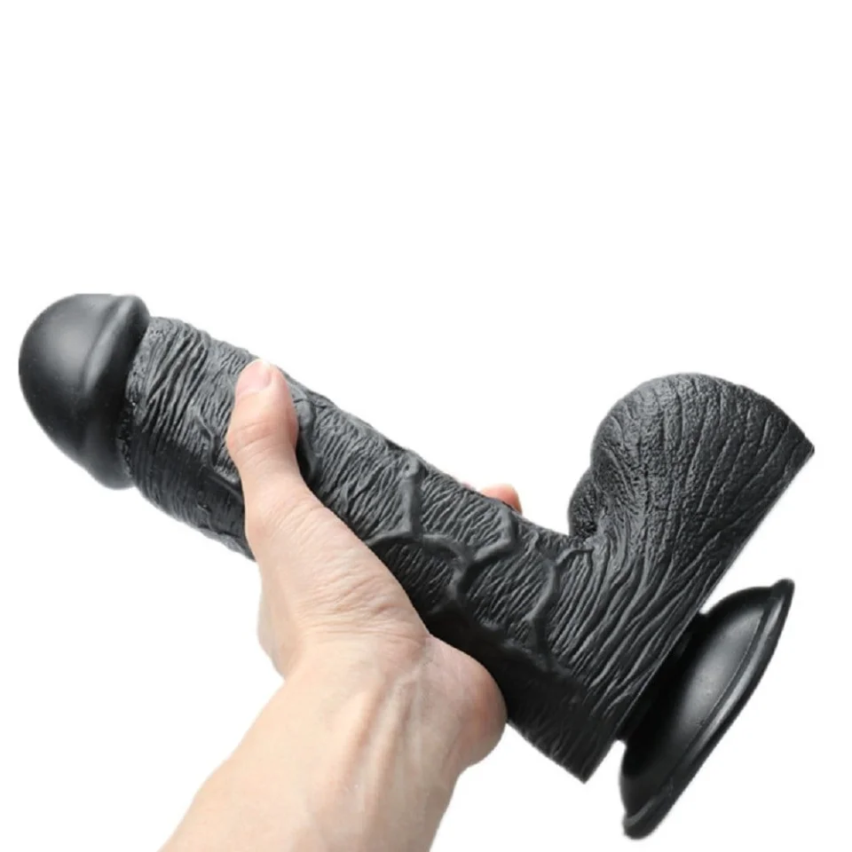 #4468 - Belden Bağlamalı 24 cm Dev Boy Realistik Vantuzlu Zenci Dildo Penis