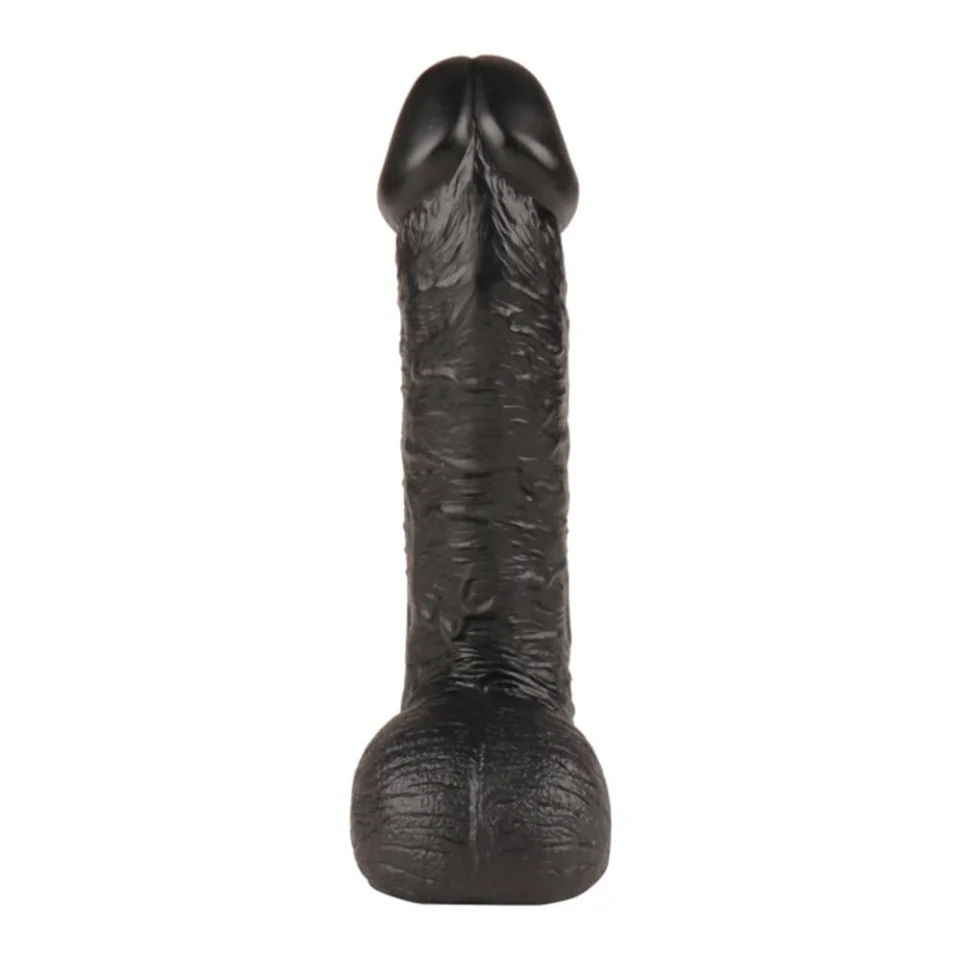 #4479 - Belden Bağlamalı 27,5 cm Dev Boy Realistik Vantuzlu Zenci Dildo Penis