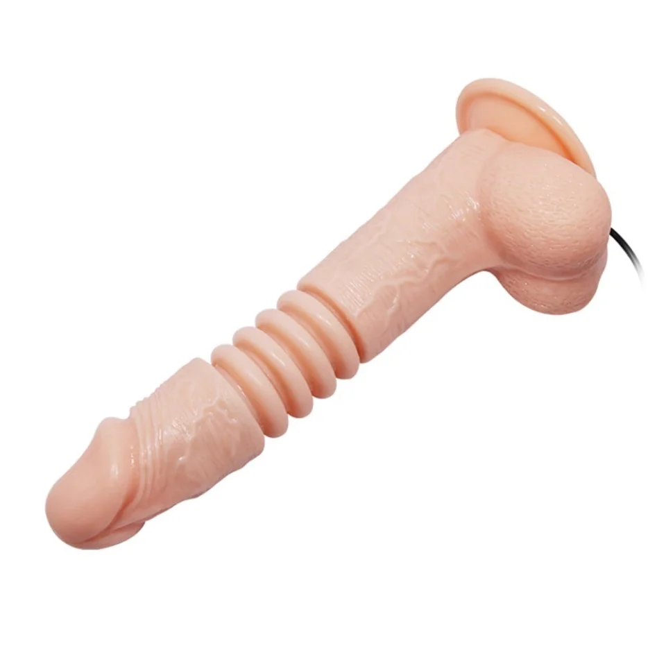 #4505 - Belden Bağlamalı 22 cm İleri Geri Hareketli Gerçekçi Silikon Penis