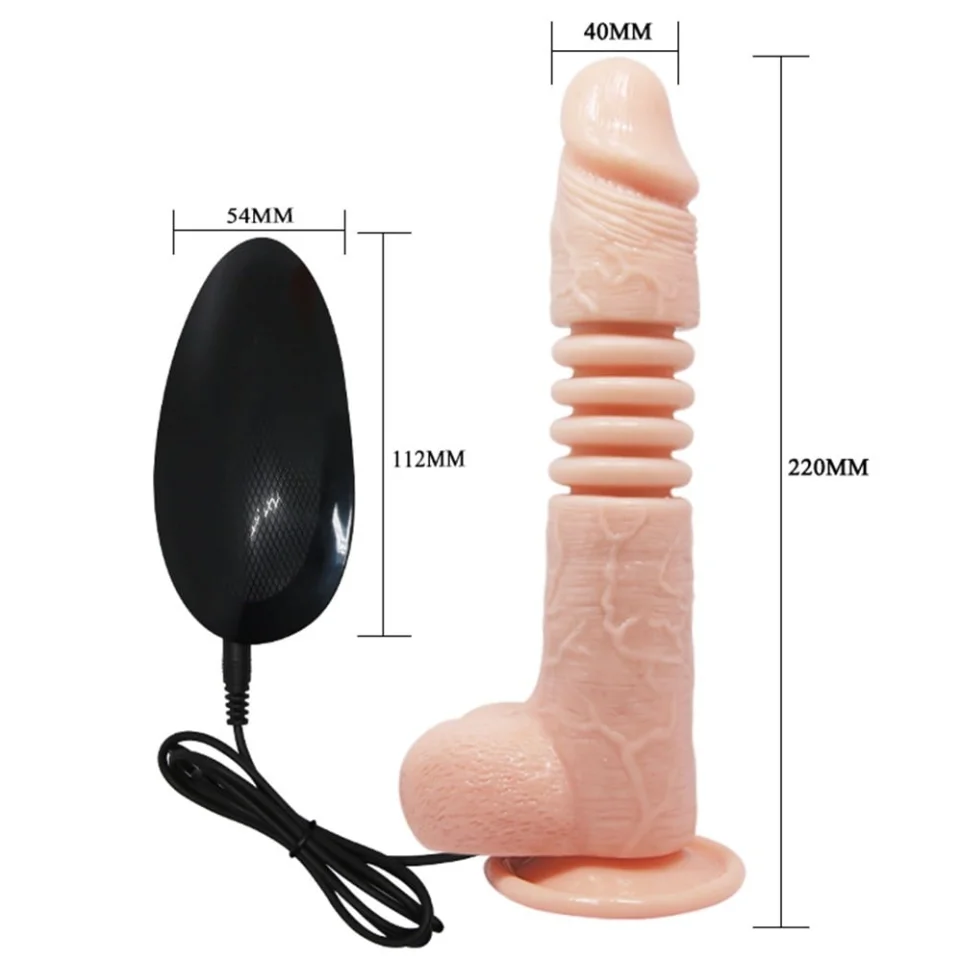 #4507 - Belden Bağlamalı 22 cm İleri Geri Hareketli Gerçekçi Silikon Penis