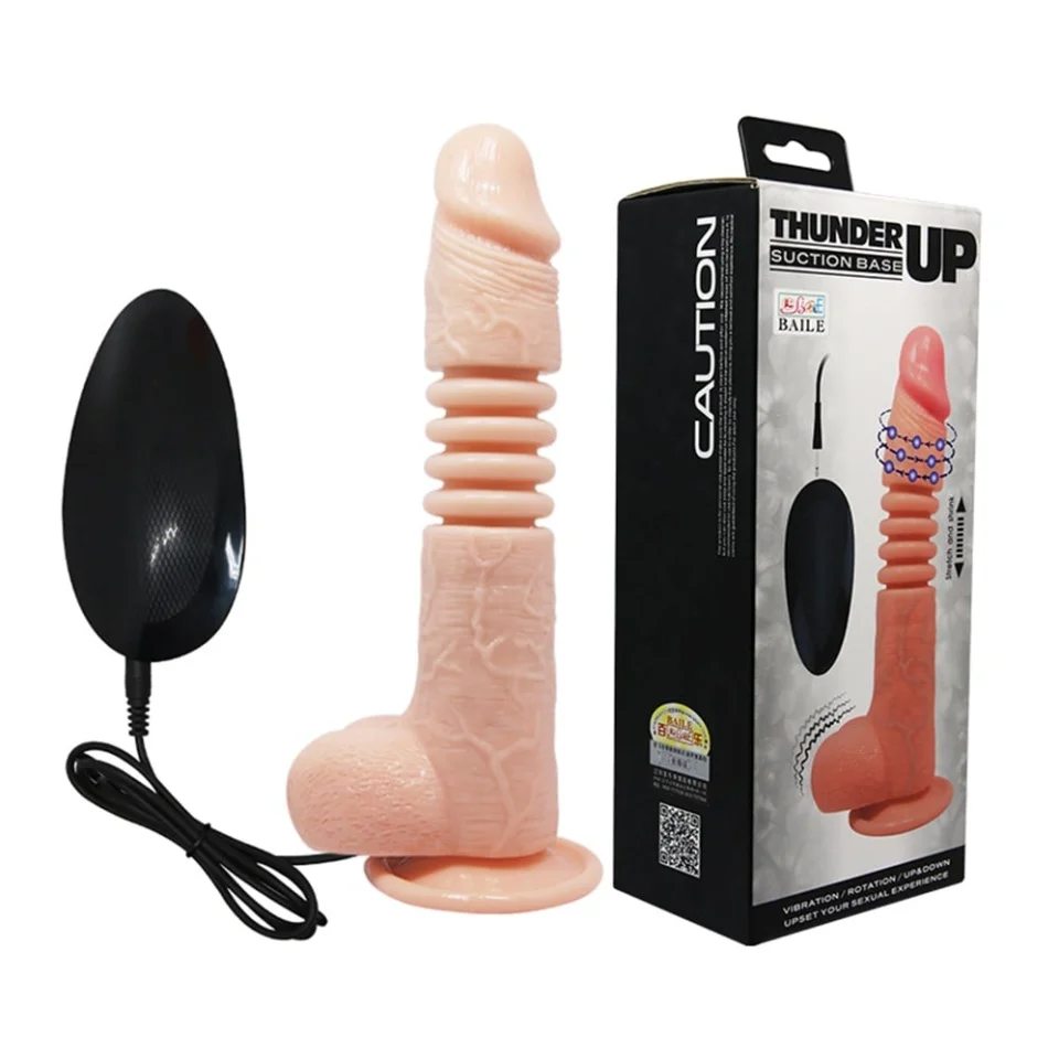 #4509 - Belden Bağlamalı 22 cm İleri Geri Hareketli Gerçekçi Silikon Penis