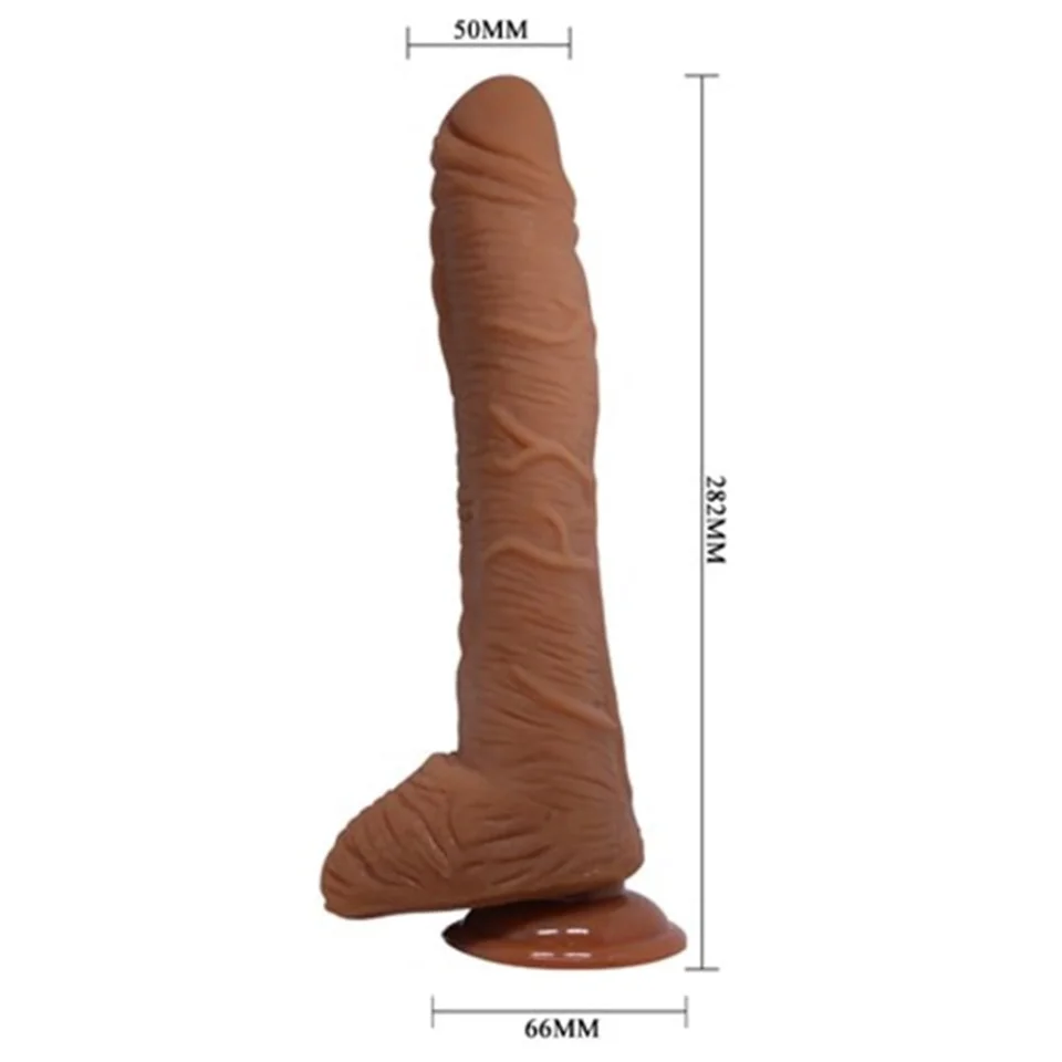 #4564 - 28,2 cm Belden Bağlamalı Gerçekçi Kalın Dildo Penis - Alex