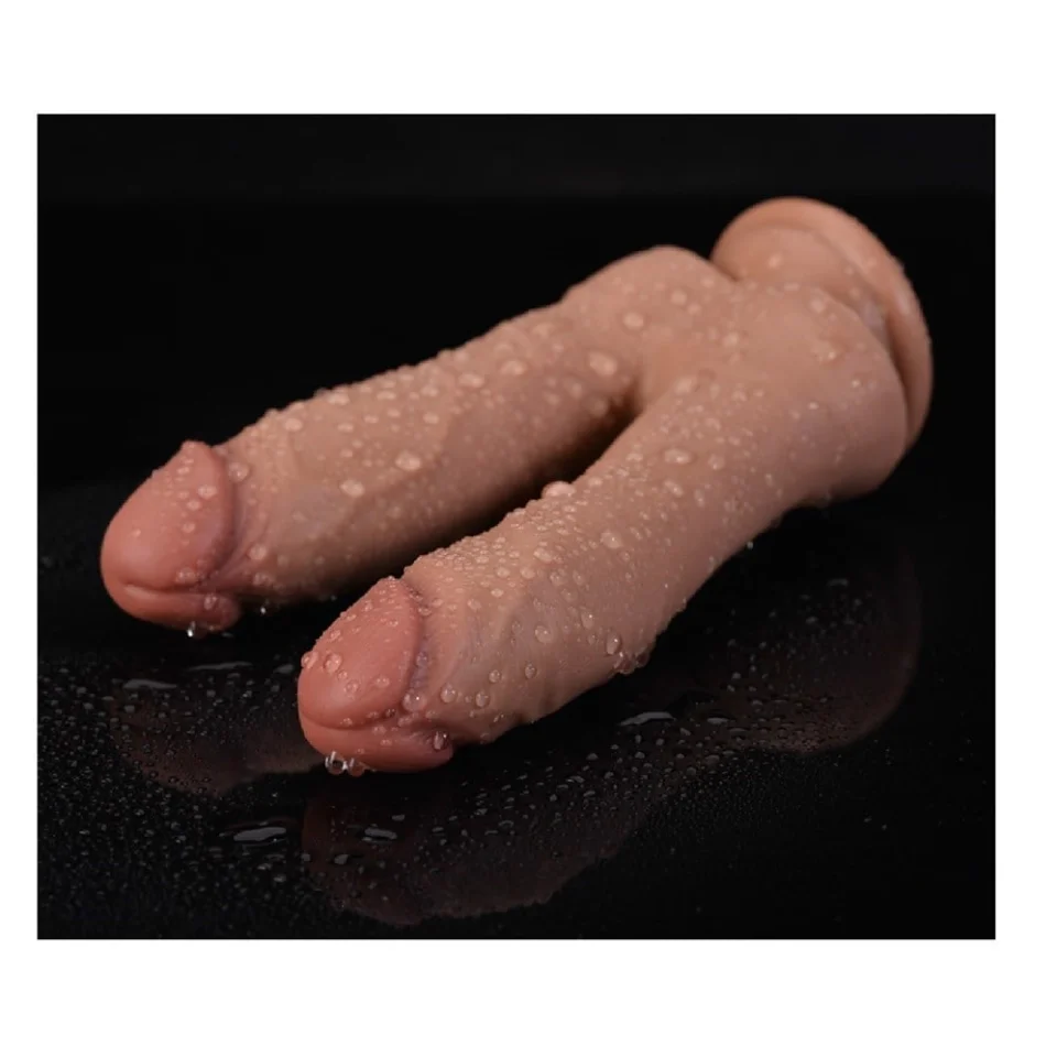 #4578 - Belden Bağlamalı Çift Taraflı Vantuzlu Realistik Çatal Penis