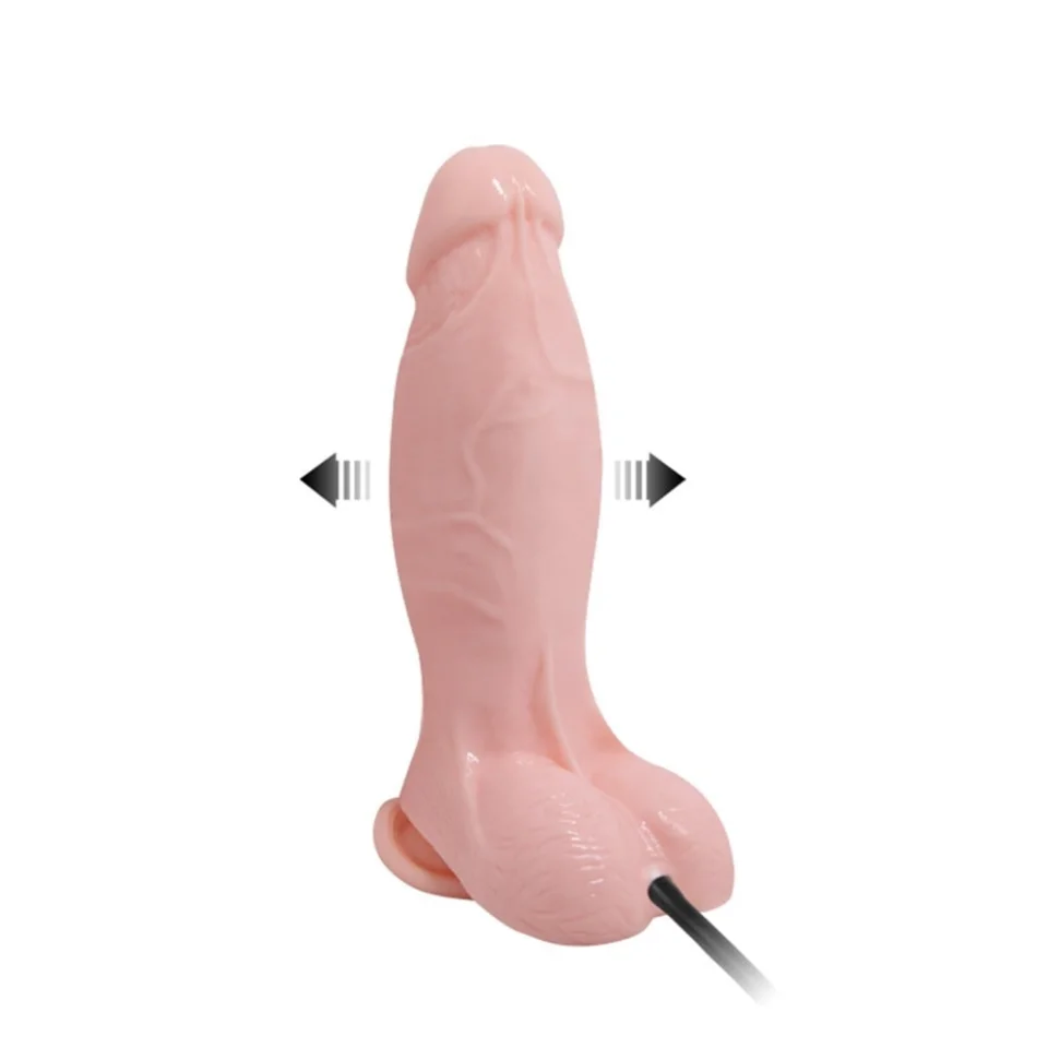 #4588 - 18 cm Belden Bağlamalı Pompalı Büyüyen Realistik Penis Dildo