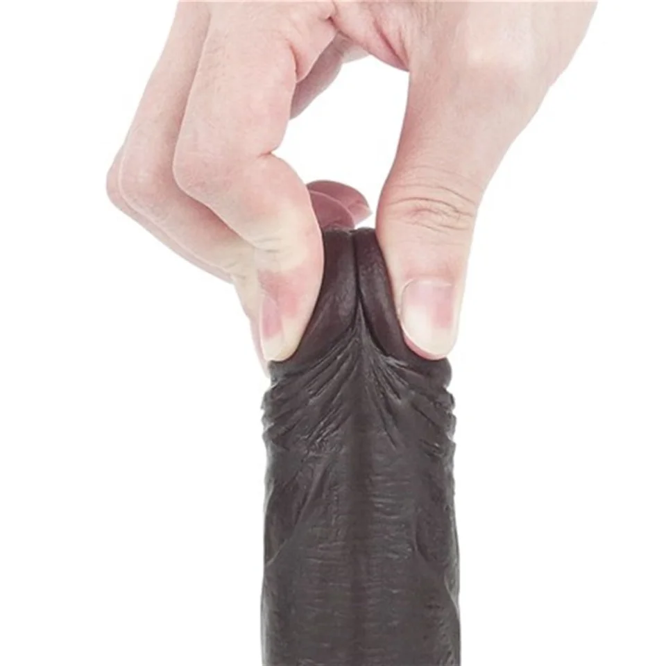 #4625 - Yeni Nesil Çift Katmanlı Belden Bağlamalı 17,5cm Realistik Zenci Dildo