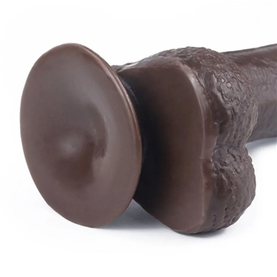 #4623 - Yeni Nesil Çift Katmanlı Belden Bağlamalı 17,5cm Realistik Zenci Dildo
