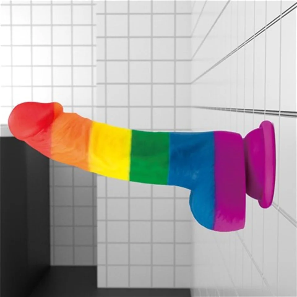 #4642 - 20,5 cm Belden Bağlamalı Renkli Realistik Vantuzlu Dildo Penis
