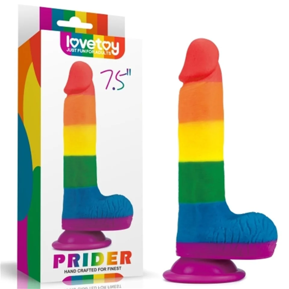 #4649 - 19,5 cm Belden Bağlamalı Renkli Realistik Vantuzlu Dildo Penis