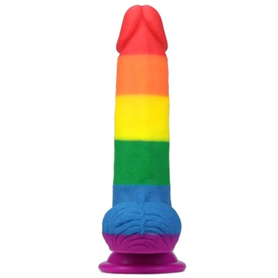 #4654 - 19,5 cm Belden Bağlamalı Renkli Realistik Vantuzlu Dildo Penis