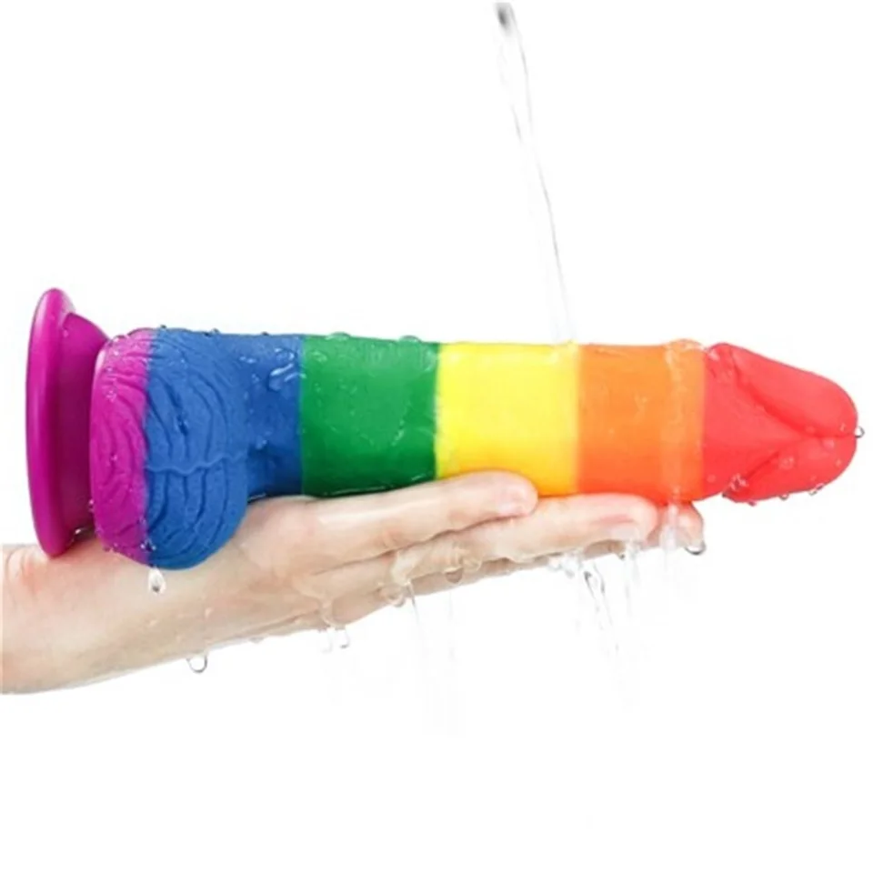 #4658 - 19,5 cm Belden Bağlamalı Renkli Realistik Vantuzlu Dildo Penis