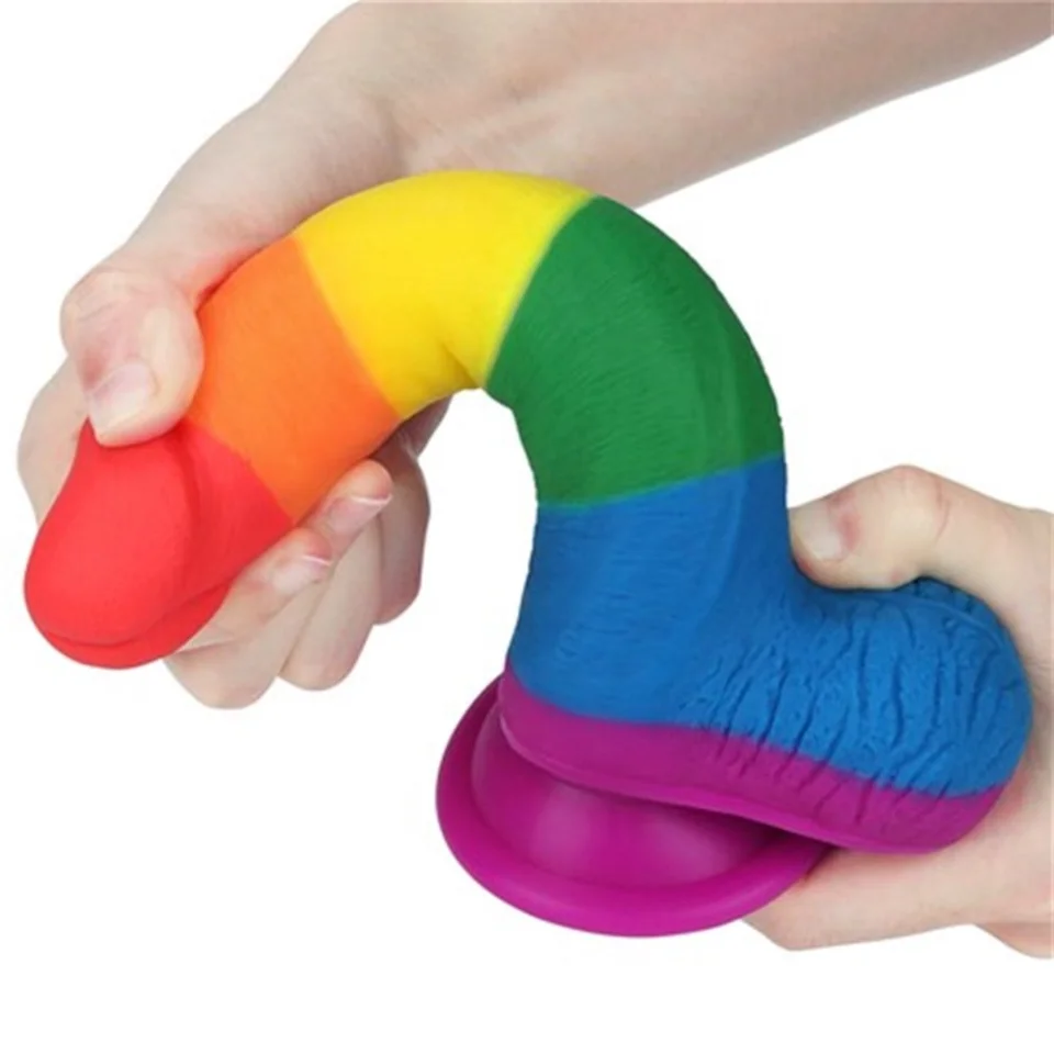#4659 - 19,5 cm Belden Bağlamalı Renkli Realistik Vantuzlu Dildo Penis