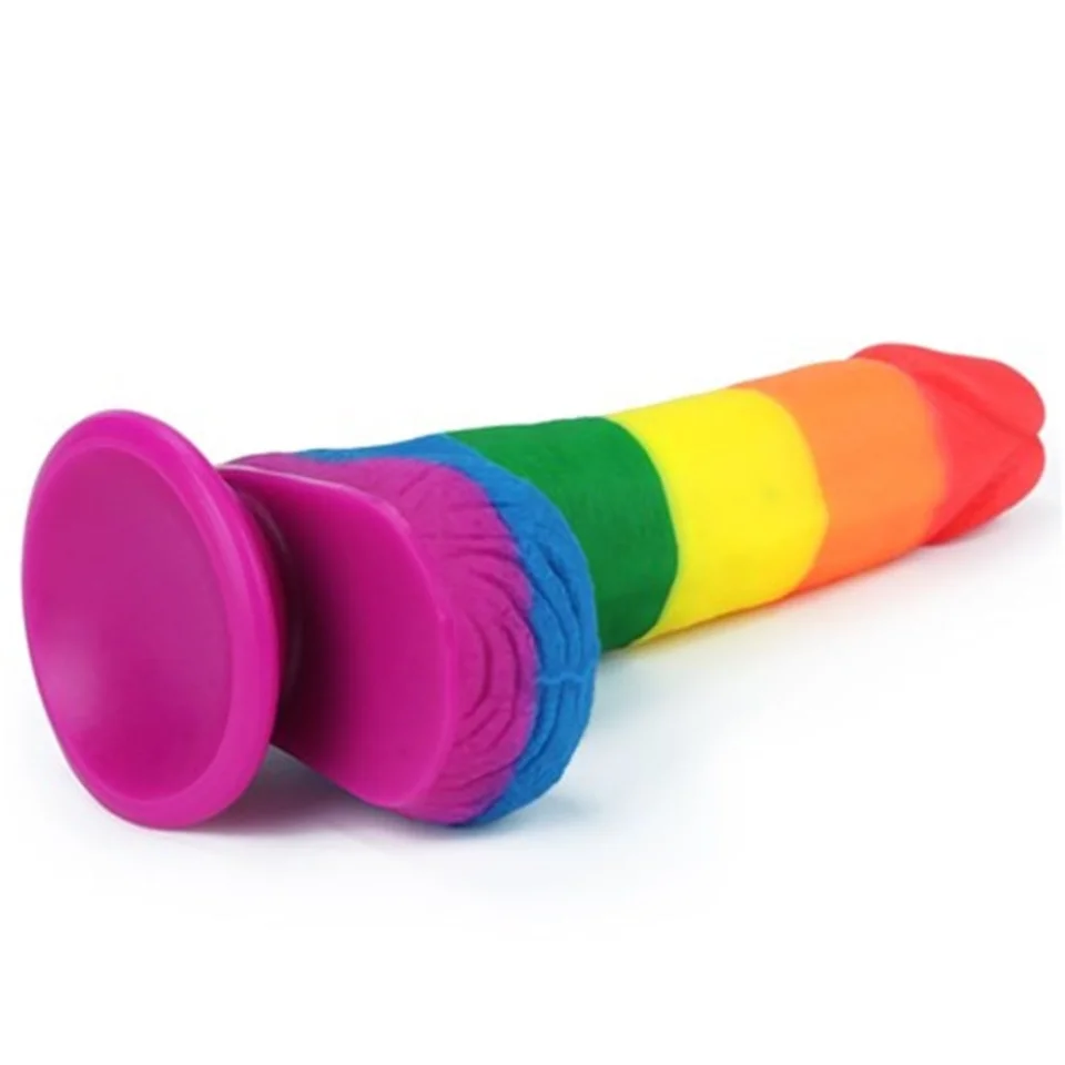 #4660 - 19,5 cm Belden Bağlamalı Renkli Realistik Vantuzlu Dildo Penis