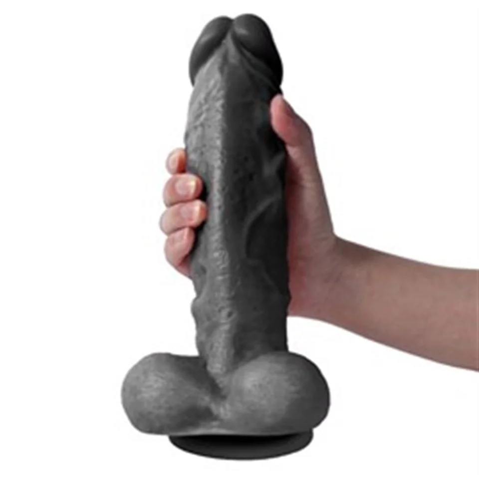 #4689 - 27 cm Belden Bağlamalı Realistik Dildo Zenci Penis Set